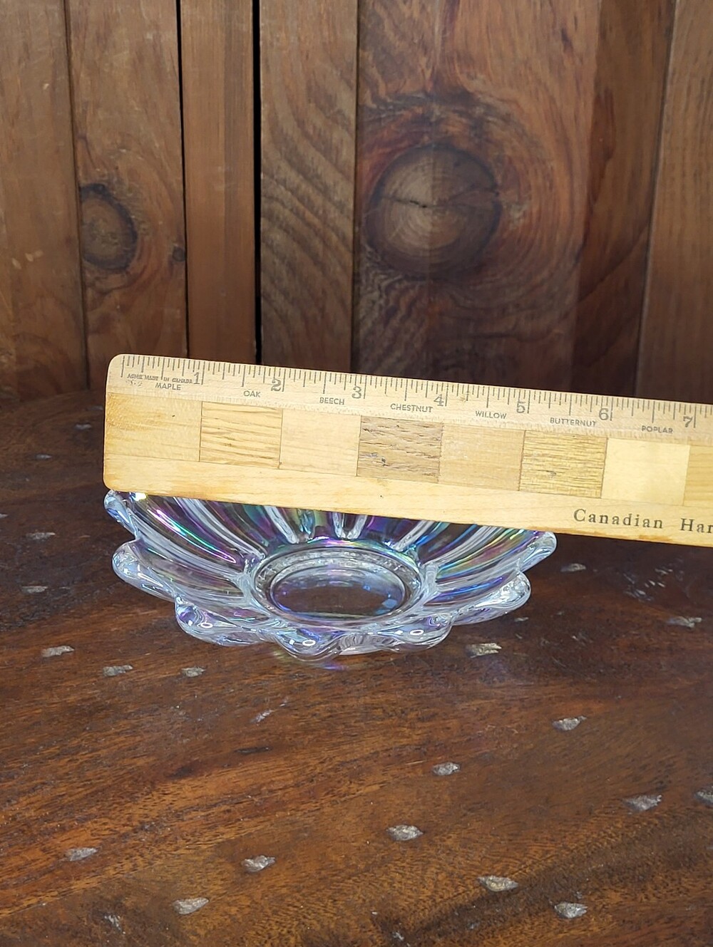 Carnival Glass Flower Dish - Picture 5 of 10